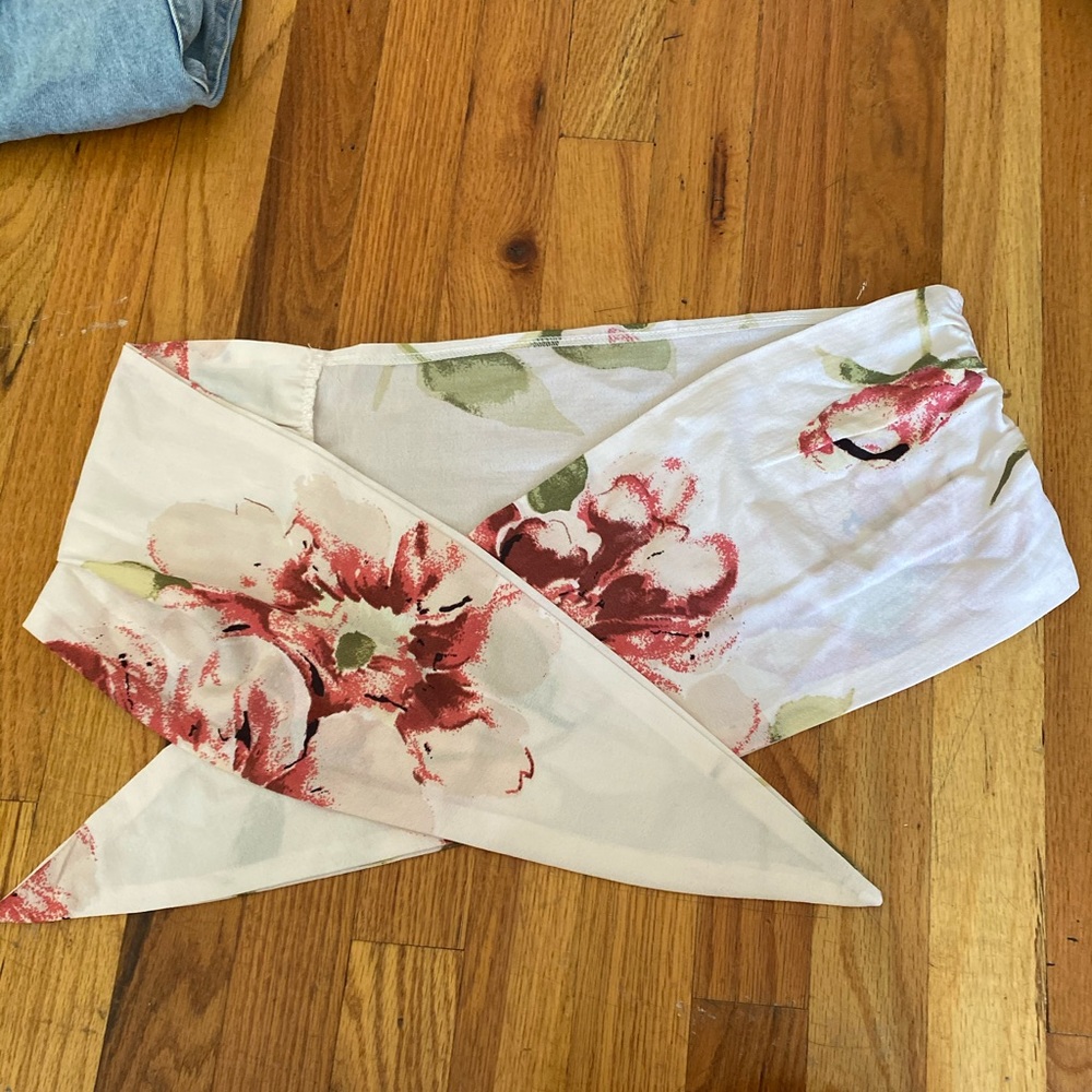 Untied floral bandeau tie top